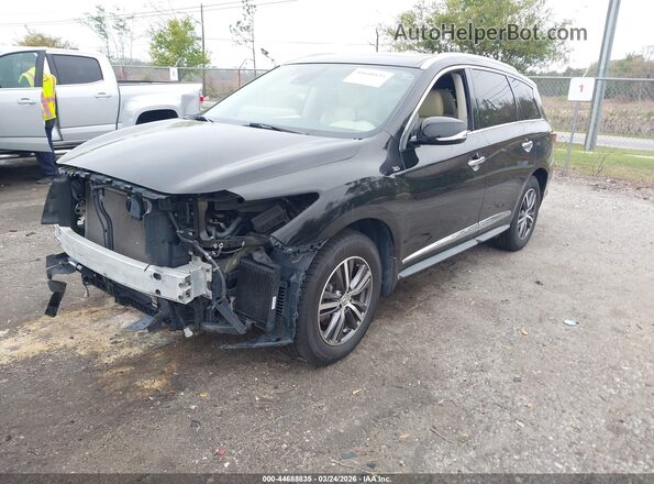 5N1DL0MM0KC561060 2019 INFINITI QX60 Black წინა მარცხენა ხედი სამი მეოთხედიდან