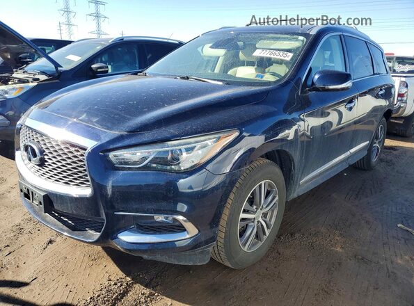 5N1DL0MM5KC520312 2019 INFINITI QX60 Blue Vista tres cuartos delantera izquierda