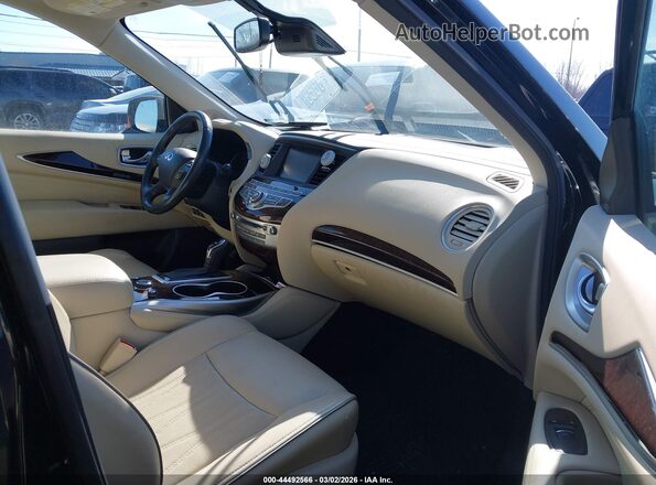 5N1DL0MM6HC541081 2017 INFINITI QX60 Черный Вид салона спереди