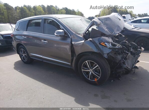 5N1DL0MM9KC559209 2019 INFINITI QX60 Серый Передняя правая четверть
