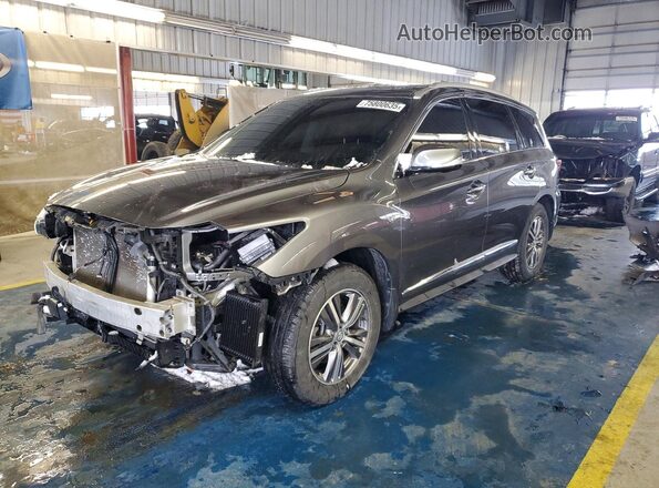 5N1DL0MN2KC568617 2019 INFINITI QX60 Gray Vista tres cuartos delantera izquierda