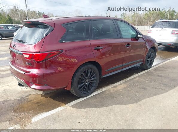 5N1DL0MN4KC505311 2019 INFINITI QX60 Maroon Tył prawy