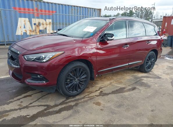 5N1DL0MN4KC505311 2019 INFINITI QX60 Maroon Przód lewy