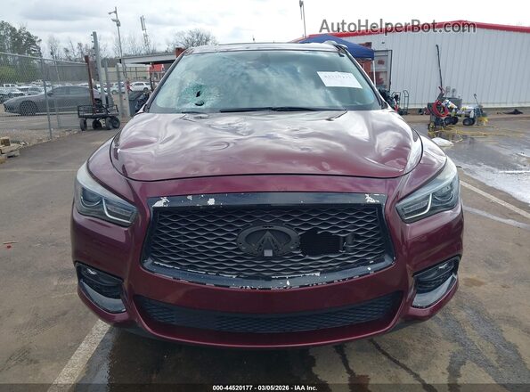 5N1DL0MN4KC505311 2019 INFINITI QX60 Maroon Widok wnętrza z tyłu