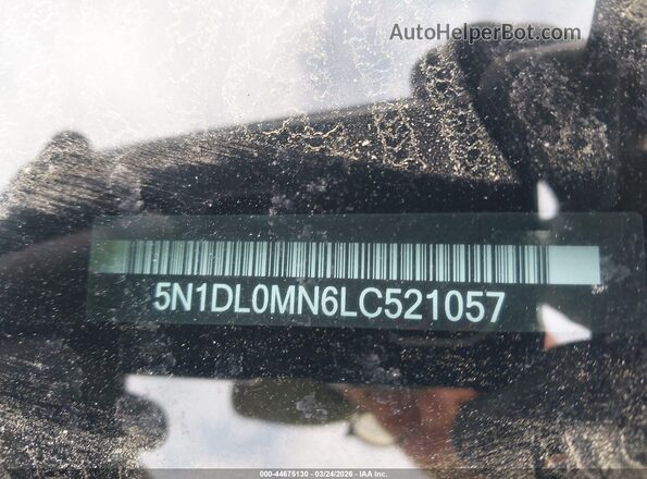 5N1DL0MN6LC521057 2020 INFINITI QX60 Серебряный Вид подкапотного пространства