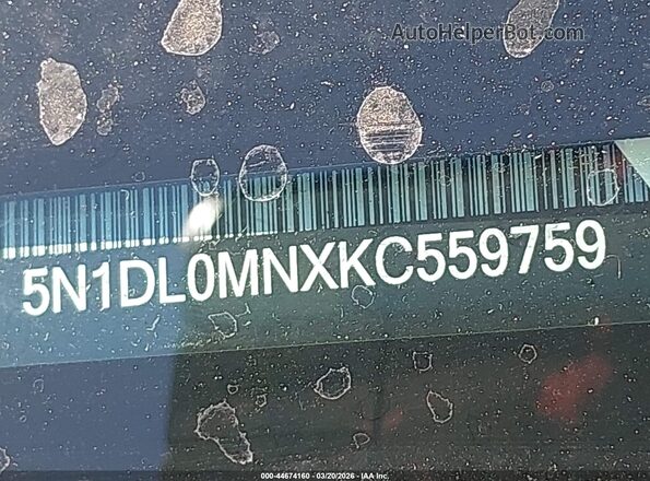 5N1DL0MNXKC559759 2019 INFINITI QX60 Black 