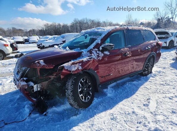 5N1DR2CM4LC637358 2020 NISSAN PATHFINDER Red Առջևի ձախ երեք քառորդ տեսարան
