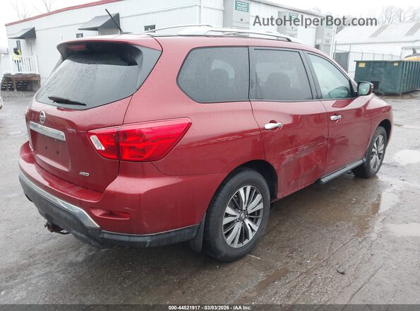 5N1DR2MM8HC913174 2017 NISSAN PATHFINDER Красный Задняя правая четверть