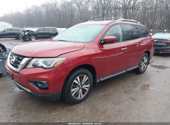 5N1DR2MM8HC913174 2017 NISSAN PATHFINDER Красный Передняя левая четверть