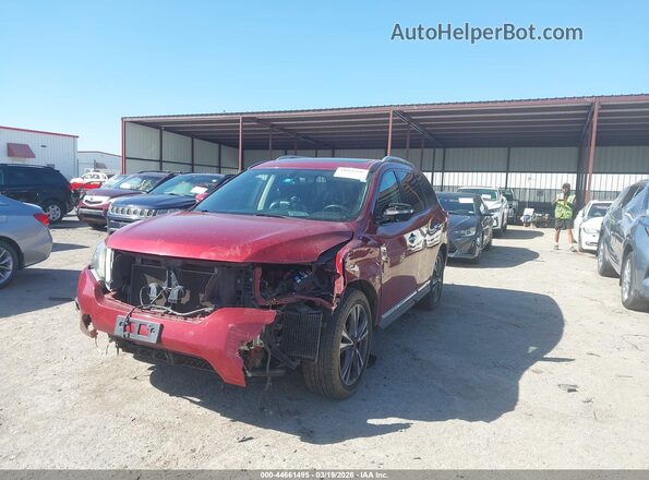 5N1DR2MM9HC600005 2017 NISSAN PATHFINDER Красный Передняя левая четверть