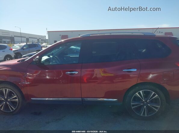 5N1DR2MM9HC600005 2017 NISSAN PATHFINDER Красный Вид щитка приборов