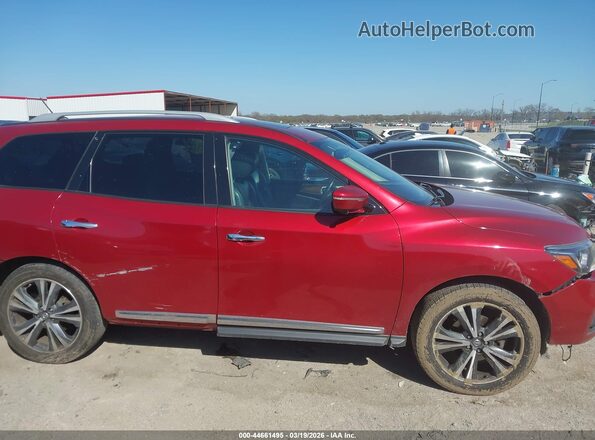 5N1DR2MM9HC600005 2017 NISSAN PATHFINDER Красный Вид панели приборов