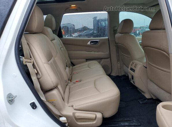 5N1DR2MN6HC615084 2017 NISSAN PATHFINDER White Вид задніх сидінь