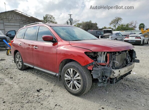 5N1DR2MN6JC625572 2018 NISSAN PATHFINDER Темно-бордовый Передняя правая четверть