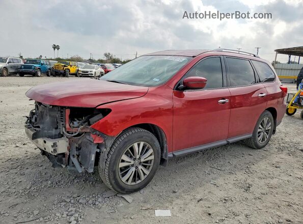 5N1DR2MN6JC625572 2018 NISSAN PATHFINDER Темно-бордовый Передняя левая четверть