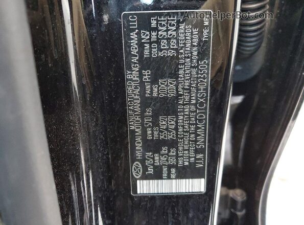 5NMMCDTCXSH023505 2025 GENESIS GV70 Black Vista de la etiqueta del VIN