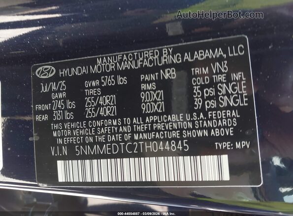 5NMMEDTC2TH044845 2026 GENESIS GV70 Navy Շարժիչի բաժամունքի տեսք