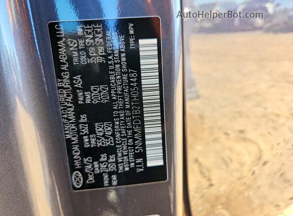 5NMMFDTB2TH054487 2026 GENESIS GV70 Gray Вид наклейки з VIN-кодом