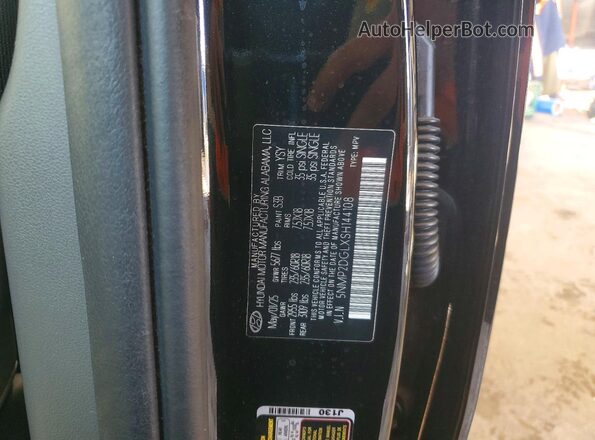 5NMP2DGLXSH144108 2025 HYUNDAI SANTA Black Вид наклейки з VIN-кодом