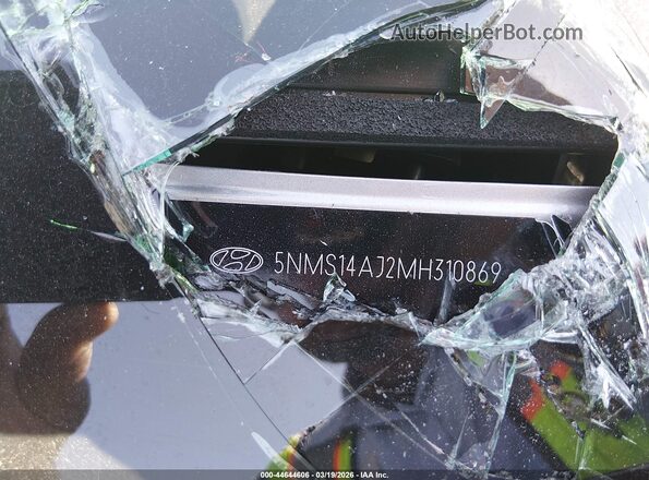 5NMS14AJ2MH310869 2021 HYUNDAI SANTA FE Серый Вид подкапотного пространства