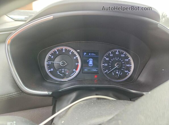 5NMS23AD2KH088316 2019 HYUNDAI SANTA Серебряный Вид щитка приборов