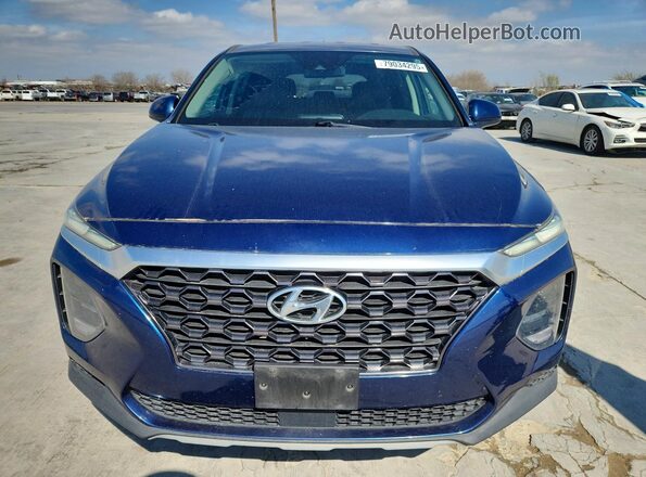 5NMS23AD5KH015294 2019 HYUNDAI SANTA Blue Front view