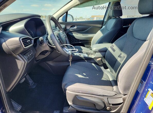 5NMS23AD5KH015294 2019 HYUNDAI SANTA Blue Front interior view