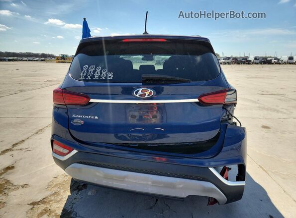 5NMS23AD5KH015294 2019 HYUNDAI SANTA Blue Rear view