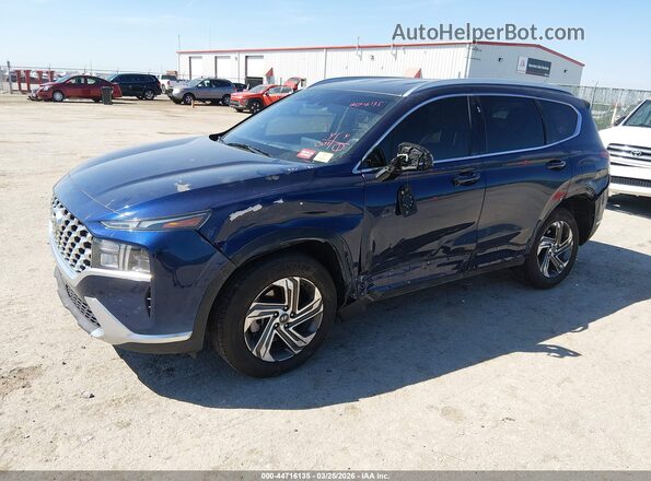 5NMS24AJ1NH467680 2022 HYUNDAI SANTA FE Blue Vista tres cuartos delantera izquierda