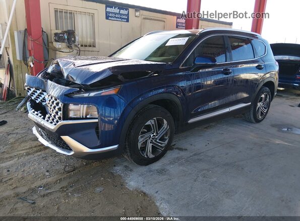 5NMS24AJ9NH467247 2022 HYUNDAI SANTA FE Синий Передняя левая четверть