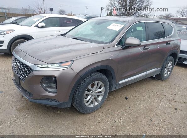5NMS2CAD2KH084198 2019 HYUNDAI SANTA FE Коричневый Передняя левая четверть