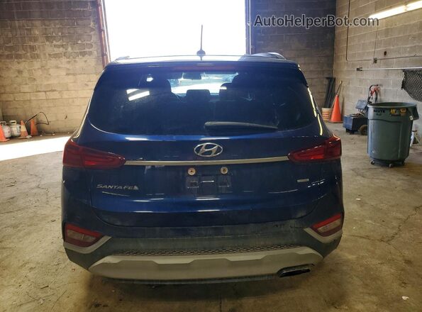5NMS2CAD3KH131562 2019 HYUNDAI SANTA Blue Widok z tyłu