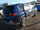 2019 Hyundai Santa Fe Se Синий vin: 5NMS2CAD3KH132842