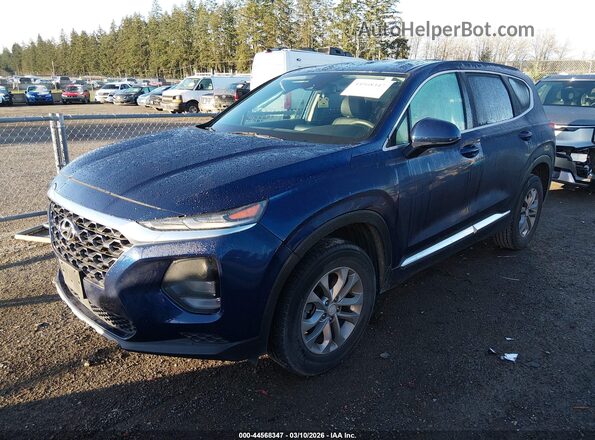 5NMS2CAD3KH132842 2019 HYUNDAI SANTA FE Синий Передняя левая четверть
