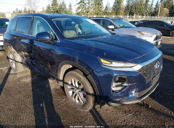 5NMS2CAD3KH132842 2019 HYUNDAI SANTA FE Синий Передняя правая четверть