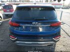 2019 Hyundai Santa Fe Se Синий vin: 5NMS2CAD3KH132842