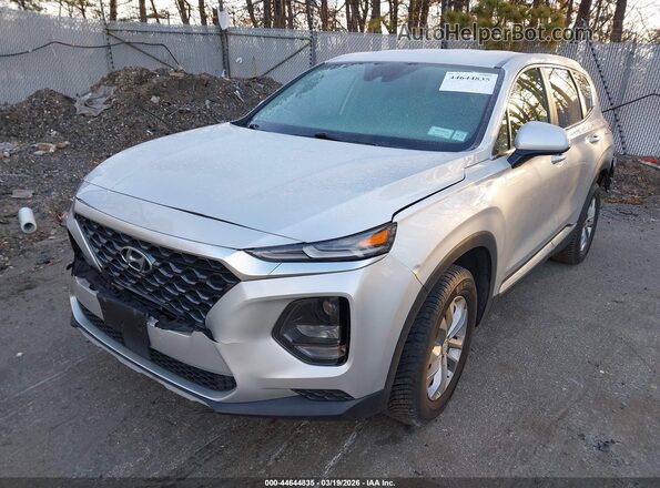 5NMS2CAD6KH046876 2019 HYUNDAI SANTA FE Silver Передня ліва чверть