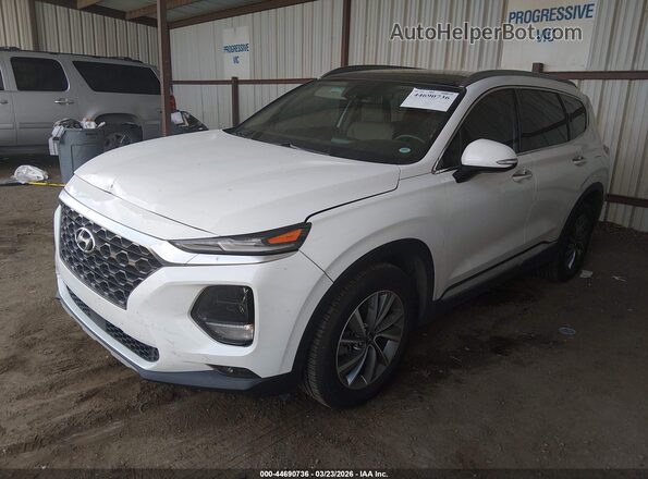 5NMS33AD8LH137324 2020 HYUNDAI SANTA FE Белый Передняя левая четверть