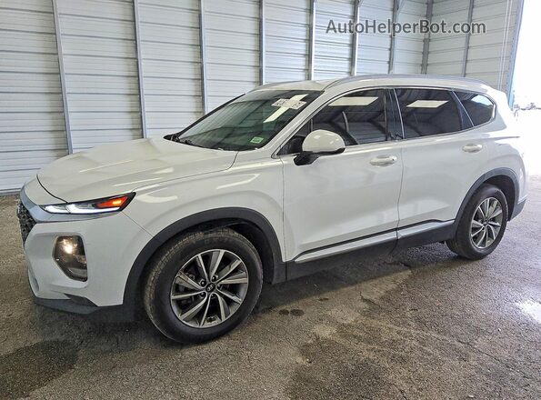 5NMS33ADXKH081689 2019 HYUNDAI SANTA Белый Передняя левая четверть