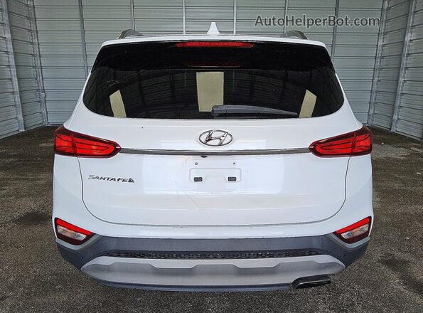 5NMS33ADXKH081689 2019 HYUNDAI SANTA Белый Вид сзади