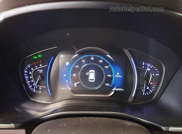 5NMS33ADXKH081689 2019 HYUNDAI SANTA Белый Вид щитка приборов