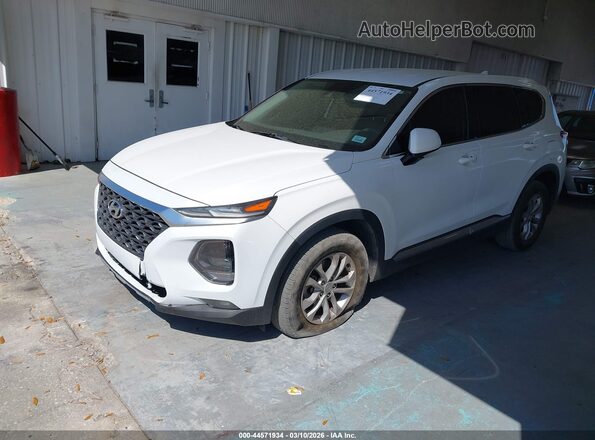 5NMS3CAD2KH005948 2019 HYUNDAI SANTA FE Белый Передняя левая четверть
