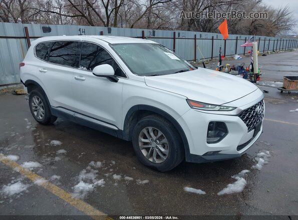 5NMS3CAD2LH214334 2020 HYUNDAI SANTA FE White Przód prawy