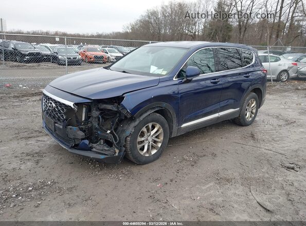 5NMS3CAD4LH154282 2020 HYUNDAI SANTA FE Blue წინა მარცხენა ხედი სამი მეოთხედიდან