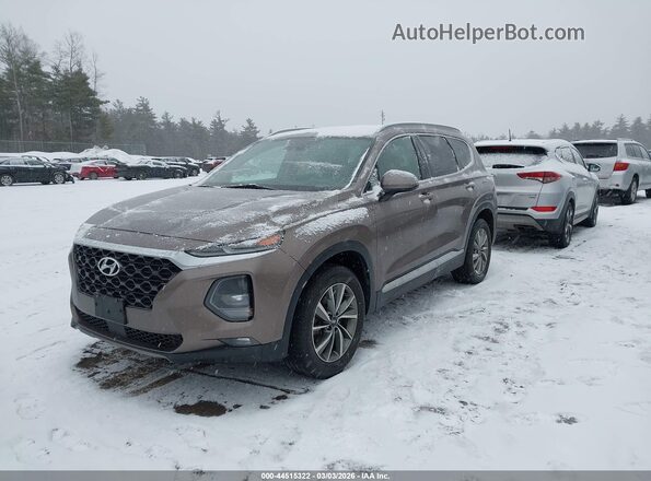 5NMS3CAD6KH036720 2019 HYUNDAI SANTA FE Коричневый Передняя левая четверть