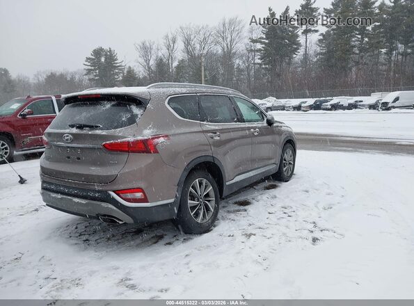 5NMS3CAD6KH036720 2019 HYUNDAI SANTA FE Коричневый Задняя правая четверть