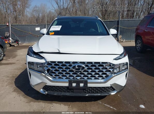 5NMS3DA11PH018452 2023 HYUNDAI SANTA FE HYBRID White Vista interior trasera