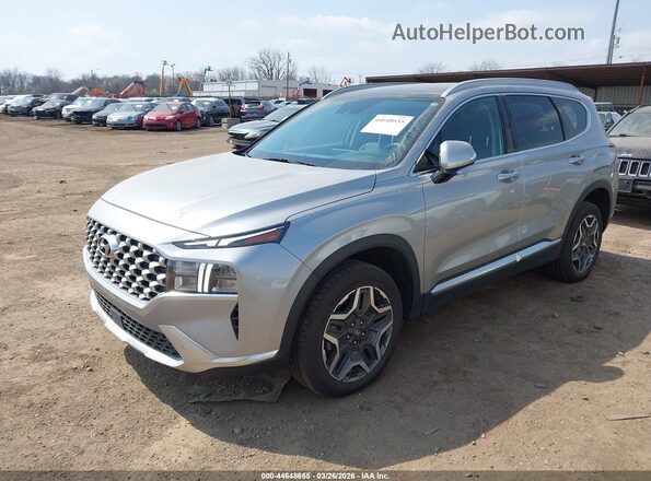 5NMS3DA17PH014194 2023 HYUNDAI SANTA FE HYBRID Silver Vista tres cuartos delantera izquierda