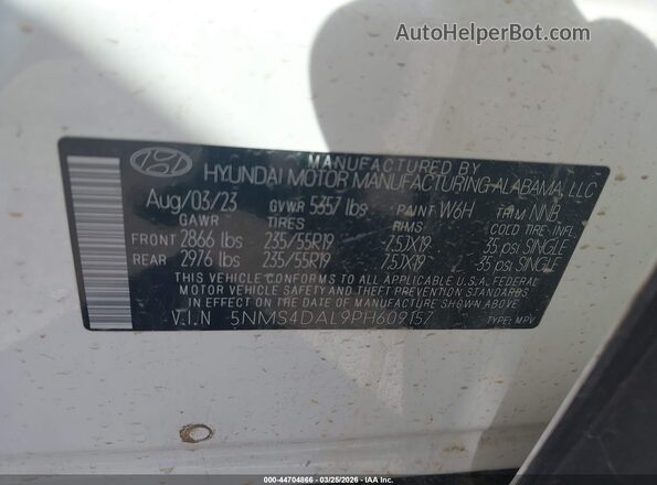 5NMS4DAL9PH609157 2023 HYUNDAI SANTA FE Белый Вид подкапотного пространства