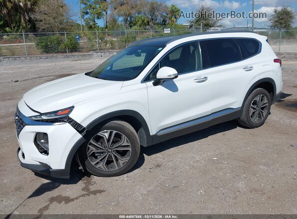 5NMS53AA7KH037567 2019 HYUNDAI SANTA FE Белый Передняя левая четверть